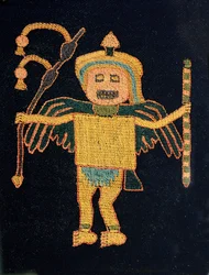 Detail of a piece of woollen fabric